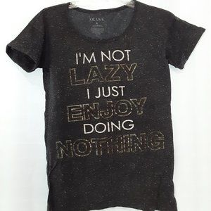 Awake "I'm Not Lazy I Just Enjoy Doing Nothing" Graphic Tee (S)